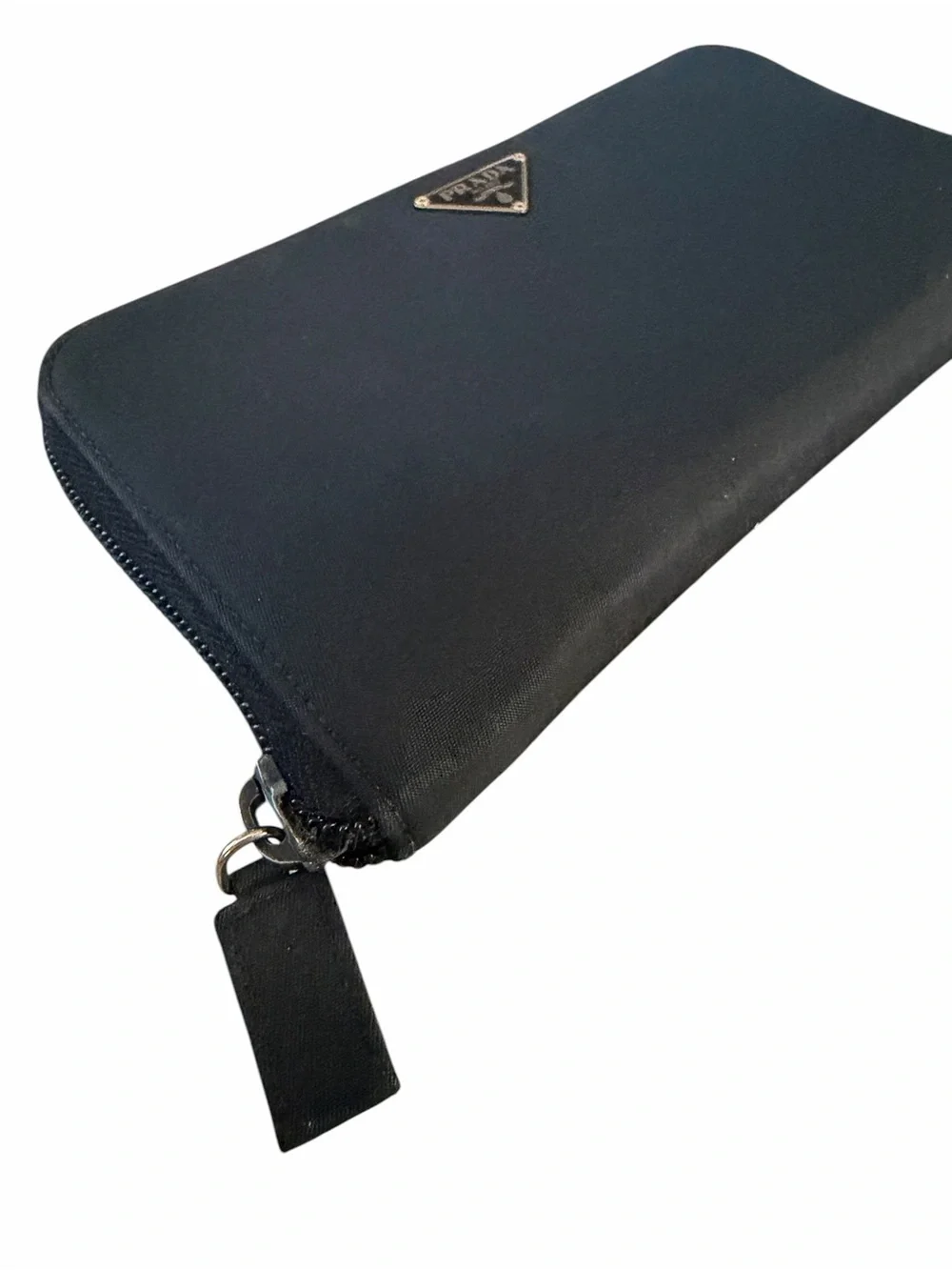 Prada Black Nylon Zip Wallet